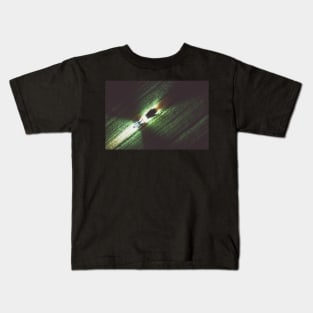 Abstract top down image of farmland and driving tractor Kids T-Shirt